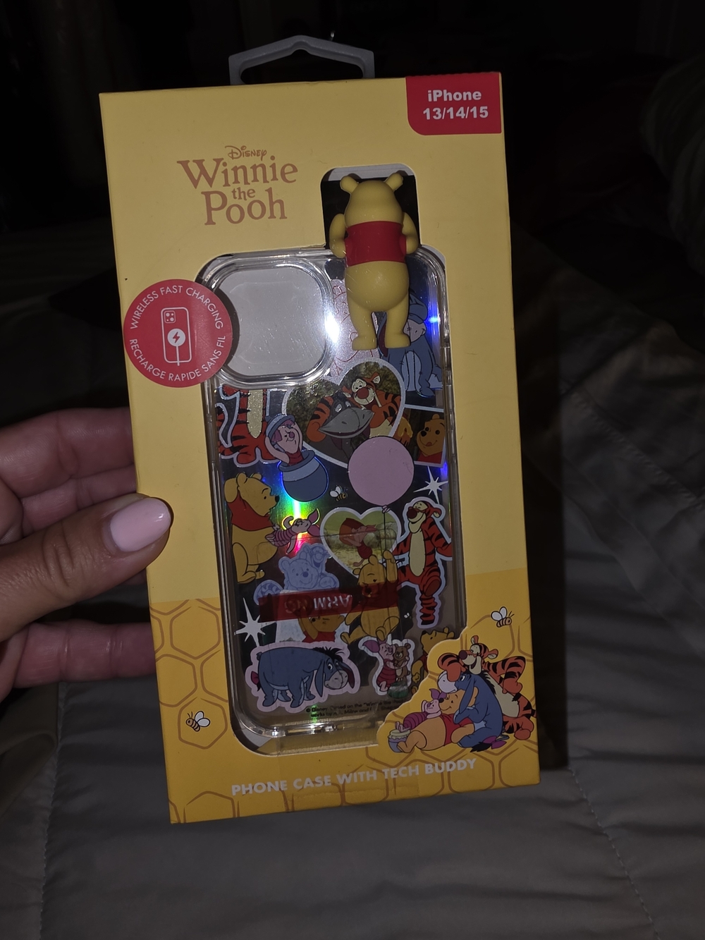 Disney Winnie the Pooh Clear iPhone Case with Yellow Pooh Charm